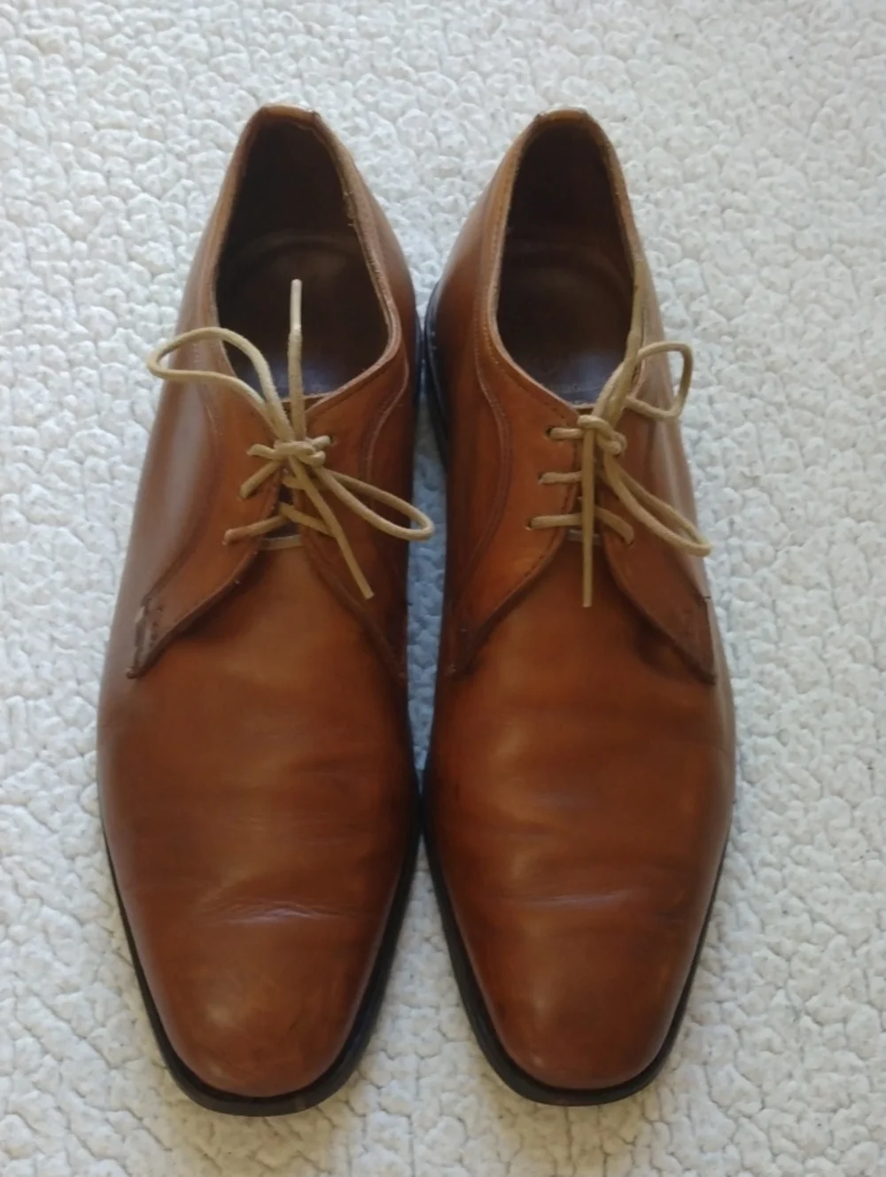 Allen Edmonds Grantham Brown Plain Toe Derby/Blucher Leather Shoes 10.5 D
